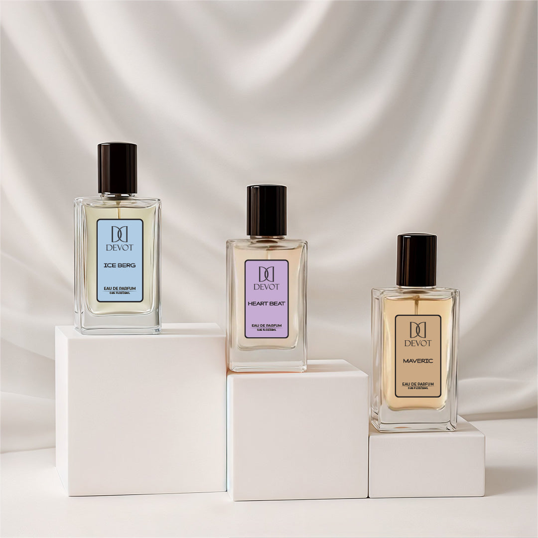 MAVERIC, ICEBERG  & HEARTBEAT MINIATURE SET – LONG LASTING PERFUMES